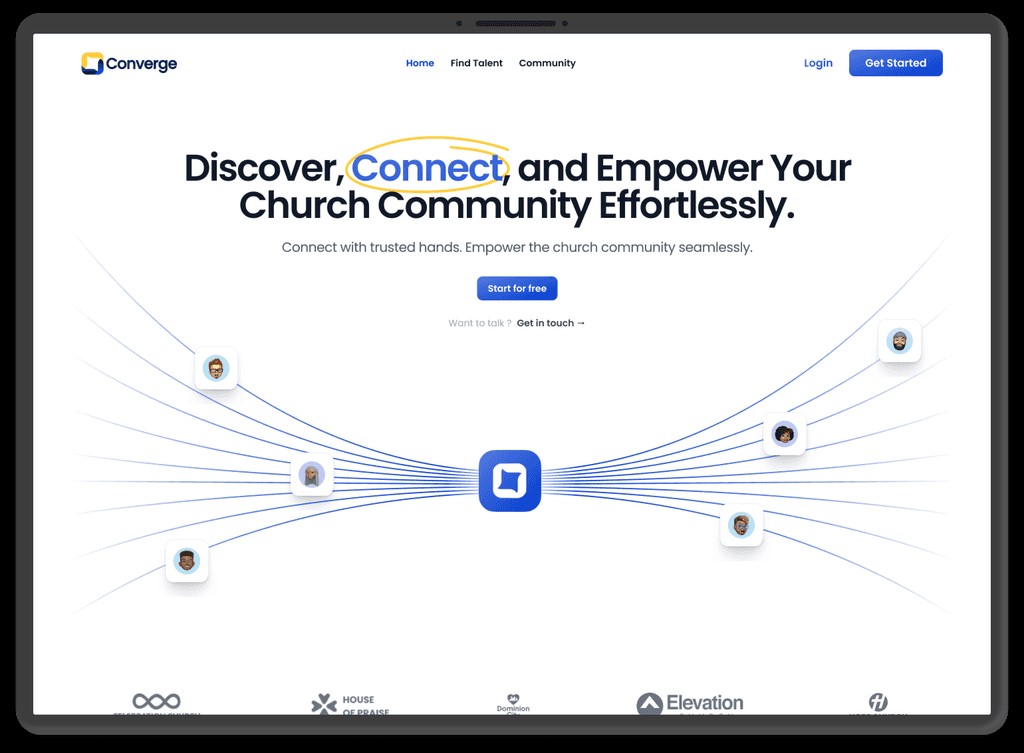 Converge collaboration platform UI